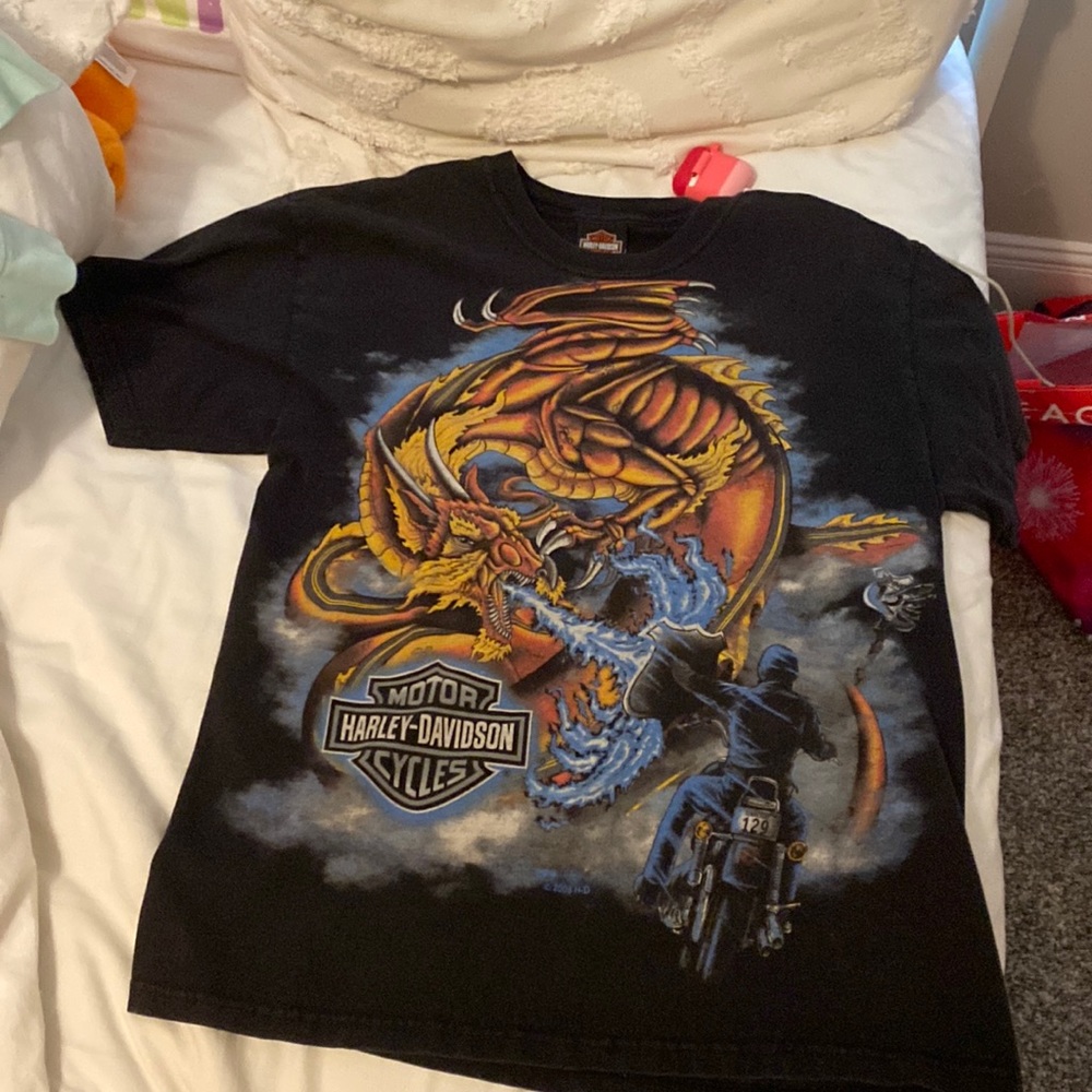 harley davison t shirt, size large, only worn a few times.